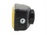 Koplamp vierkant 142mm zwart GUIA met geel glas Koplamp vierkant 142mm zwart GUIA met geel glas